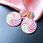 Radiant Blossom Colorful Disc Pop Acrylic Earrings