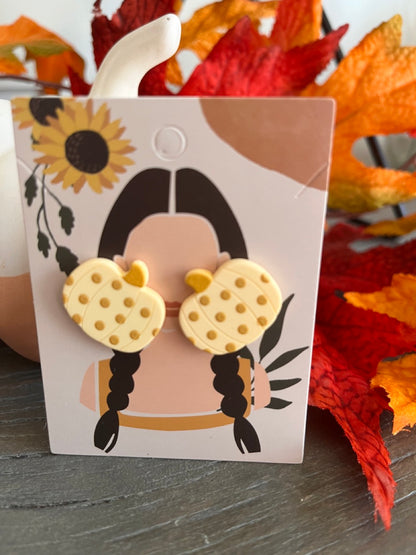 Clay Stud Earrings Autumn Collection