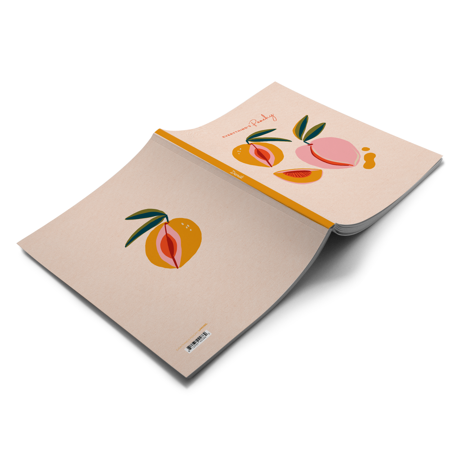 Denik - Everything's Peachy Medium Layflat Journal Notebook