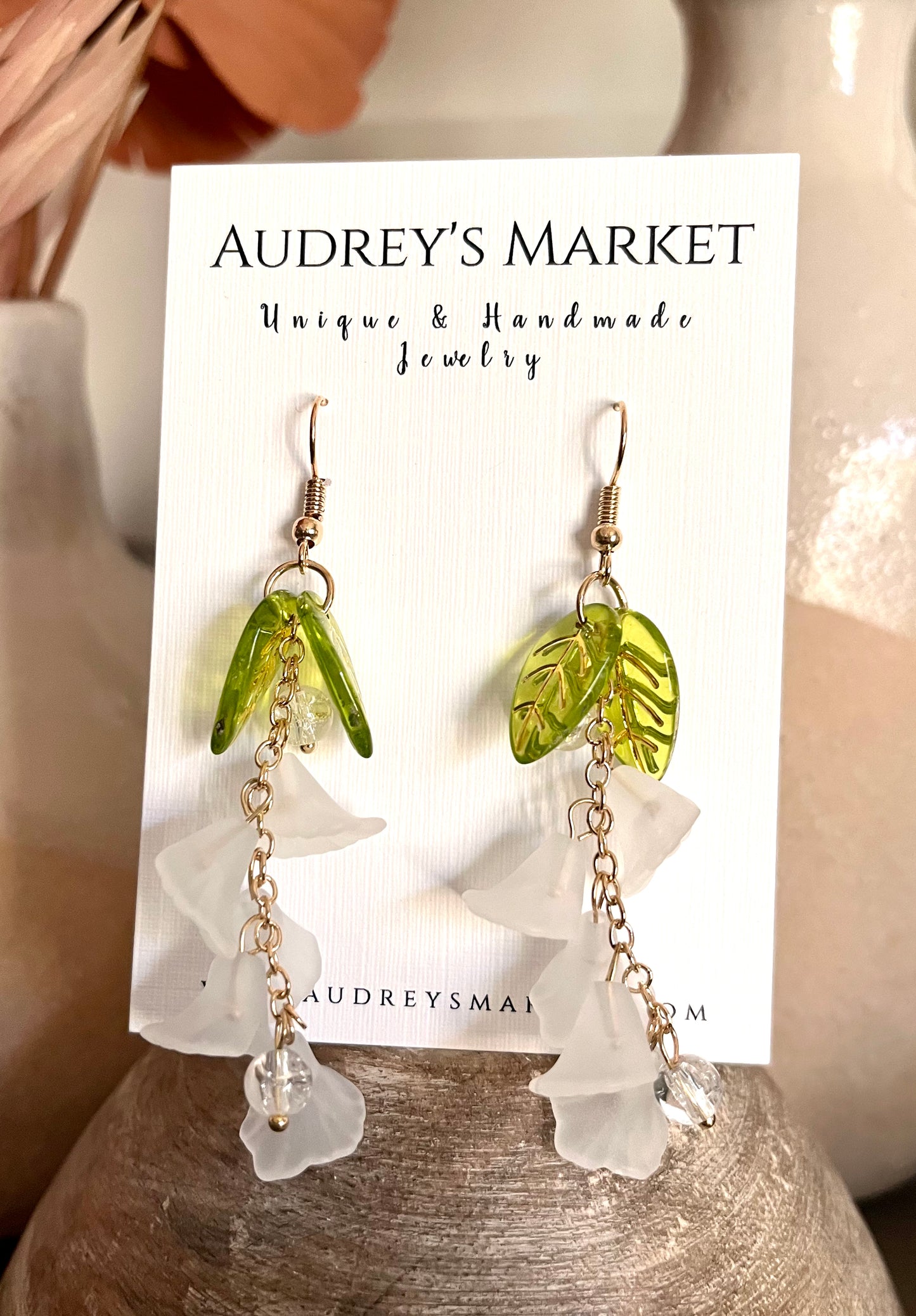 Lily Of The Valley Dangle Earrings