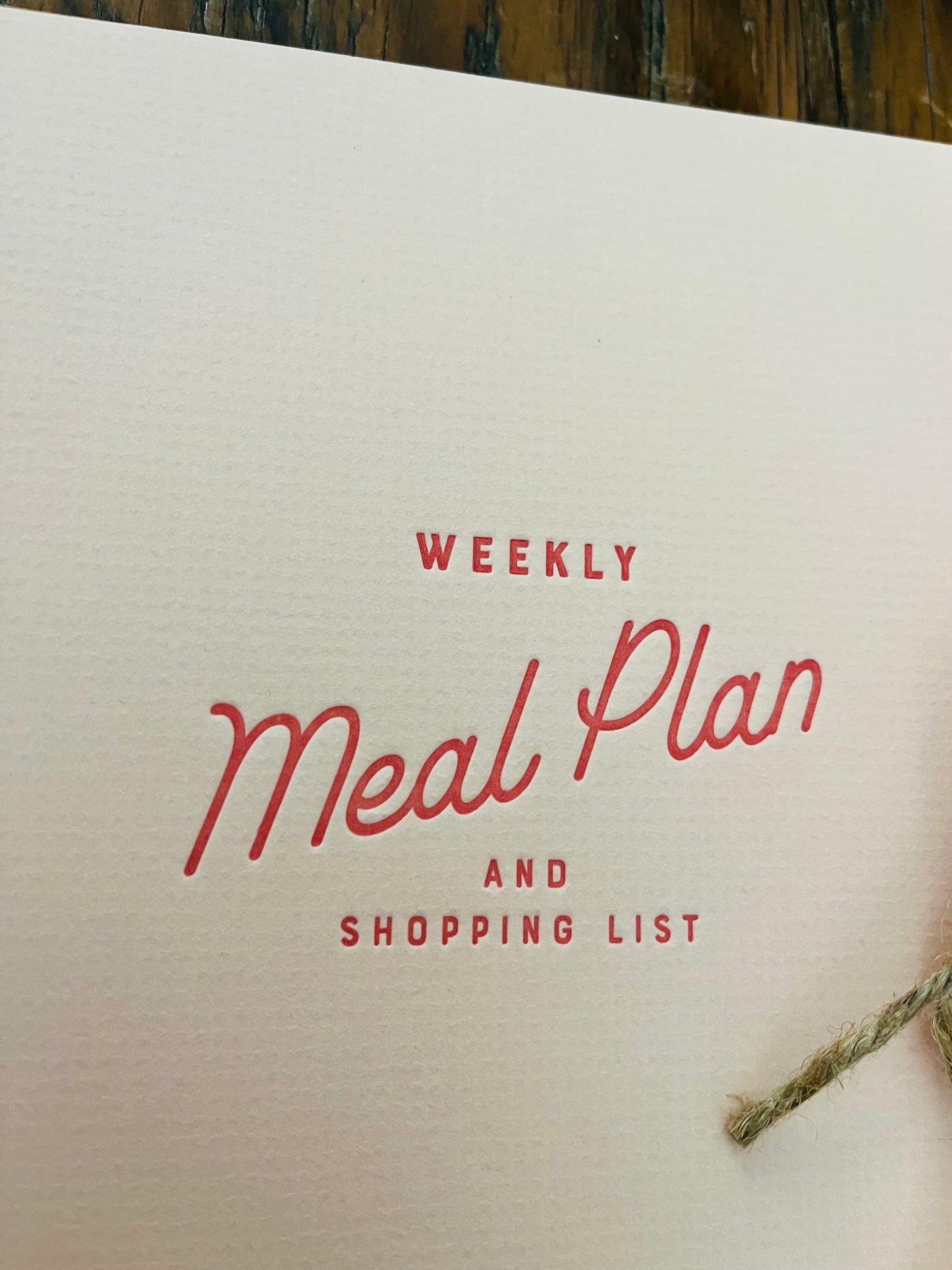 Retro Weekly Meal Planner Stationary Set